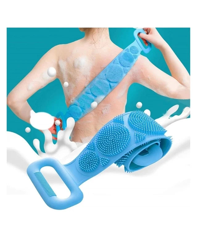 Double-Sided Silicone Body Scrubber | Gentle Exfoliating Bath Brush